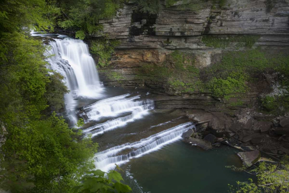 TN, Cummins Falls SP Waterfall basin art print by Don Grall for $57.95 CAD