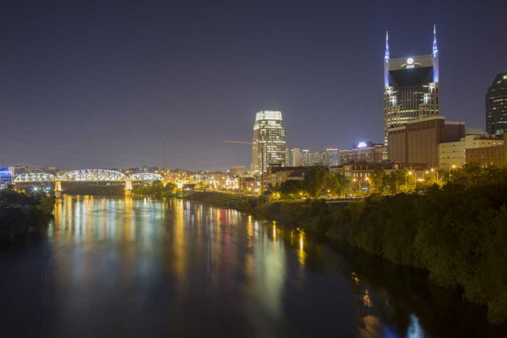 TN, Nashville City lights reflected in the River art print by Don Grall for $57.95 CAD