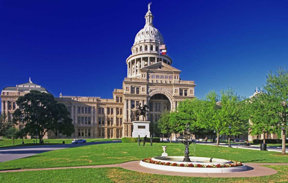 Texas, Austin View of the state capital building art print by Dennis Flaherty for $57.95 CAD
