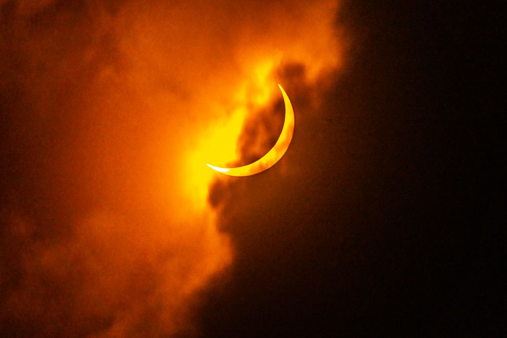 USA, Texas, Hill Country. Solar eclipse. art print by Jaynes Gallery for $57.95 CAD