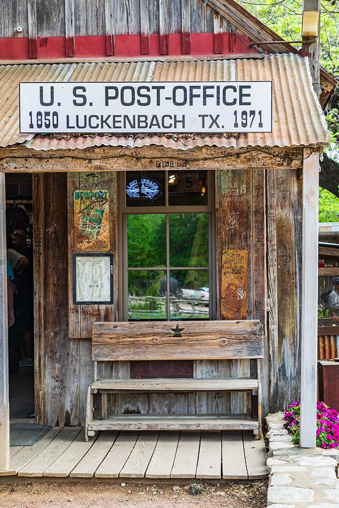 Luckenbach-Texas-USA-Small town post office in Luckenbach-Texas art print by Emily Wilson for $57.95 CAD
