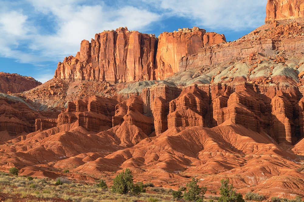 Eroded sandstone buttes and badlands-Capitol Reef National Park-Utah art print by Alan Majchrowicz for $57.95 CAD