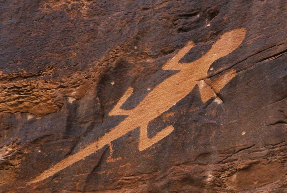 Utah Petroglyph rock art at Dinosaur NM art print by Dennis Flaherty for $57.95 CAD