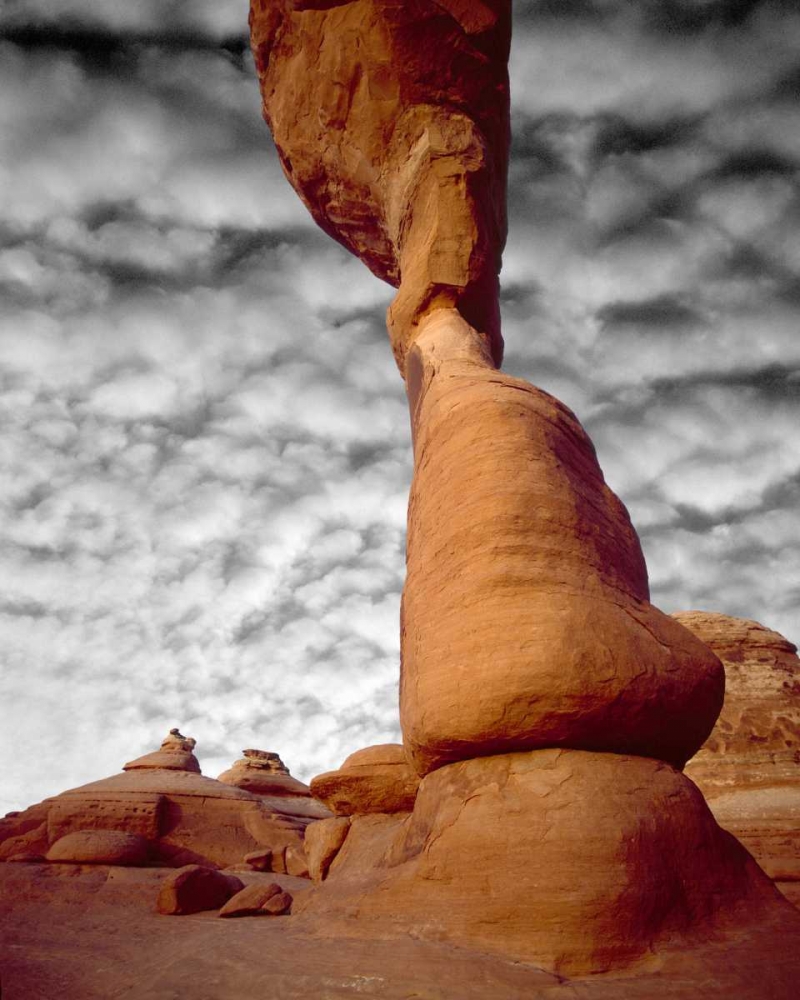 UT, Arches NP Delicate Arch against clouds art print by Jim Zuckerman for $57.95 CAD