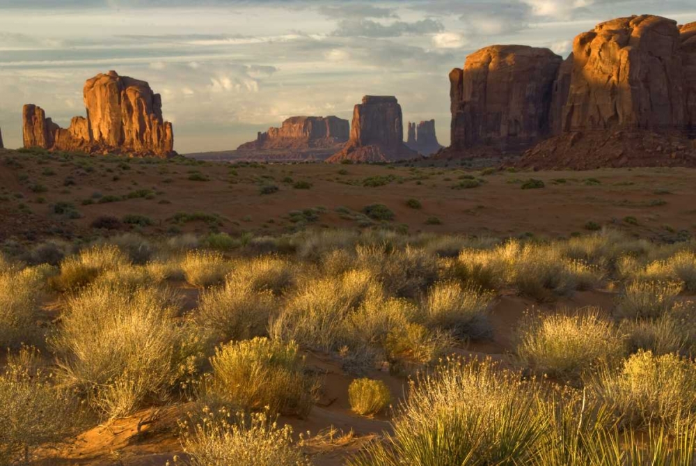 UT, Monument Valley landscape at sunrise art print by Jay OBrien for $57.95 CAD