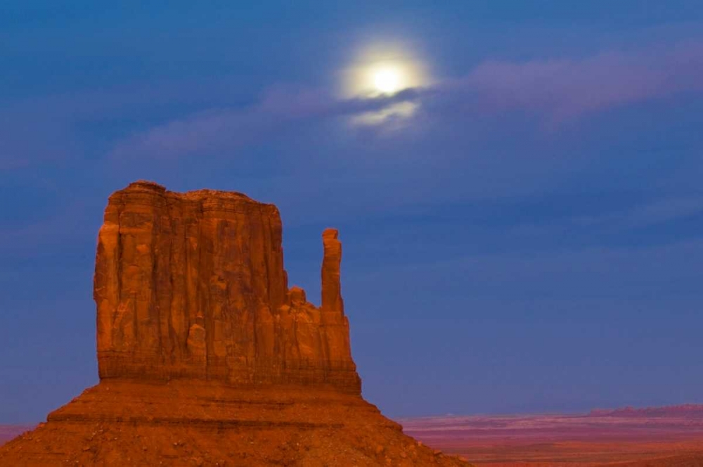 UT, Monument Valley Mittens formation at sunset art print by Nancy Rotenberg for $57.95 CAD