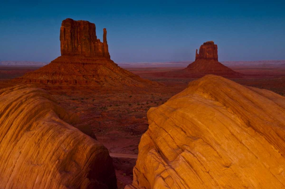 UT, Sunset on Mitten Buttes at Monument Valley art print by Nancy Rotenberg for $57.95 CAD