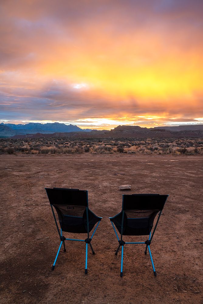 USA-Utah-Virgin Empty chairs facing the sky art print by Janell Davidson for $57.95 CAD