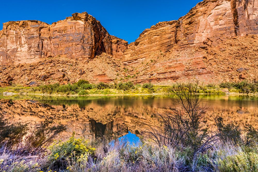Sandy beach river access. Colorado River- Moab- Utah. art print by William Perry for $57.95 CAD