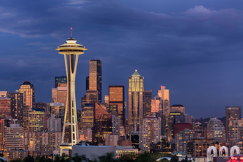 Seattle skyline at dusk-Seattle-Washington State art print by Adam Jones for $57.95 CAD