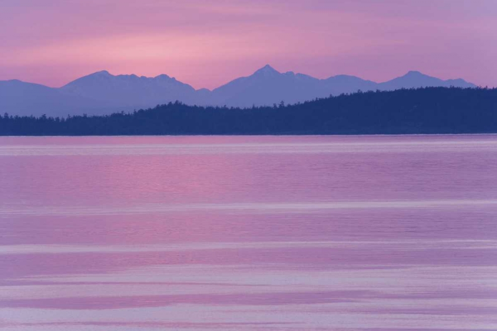 WA, San Juans, view over Haro Straight at sunset art print by Don Paulson for $57.95 CAD