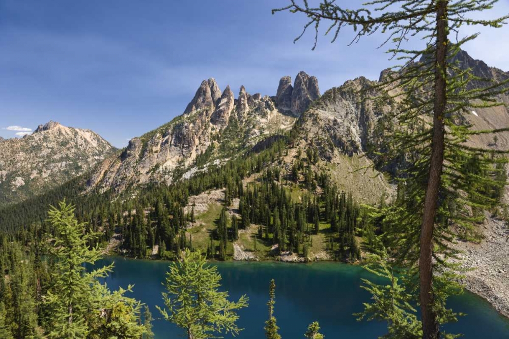 WA, Cascade Mountains, Wenatchee NF Blue Lake art print by Don Paulson for $57.95 CAD