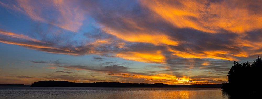 USA-Washington State-Seabeck Panoramic sunrise over Hood Canal art print by Jaynes Gallery for $57.95 CAD