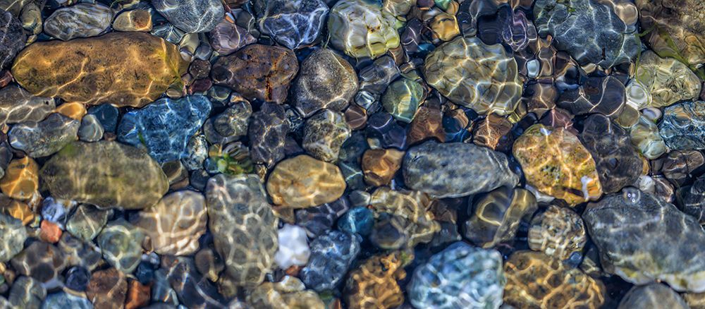 USA, Washington State, Seabeck. Rocks and ripples in beach water. art print by Jaynes Gallery for $57.95 CAD