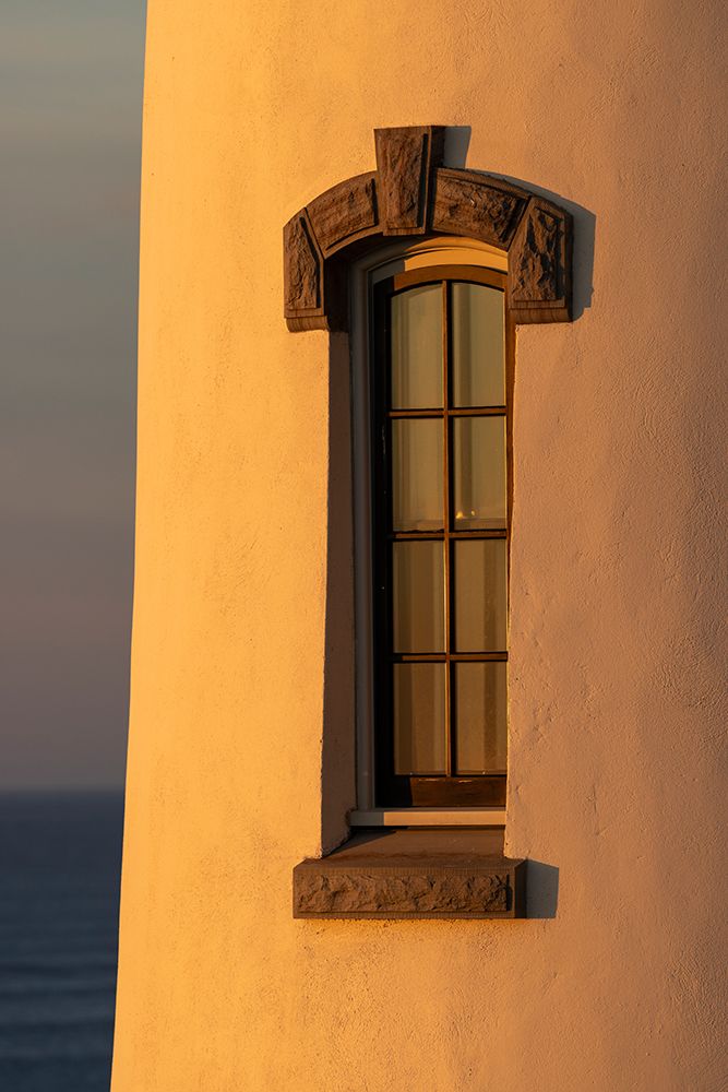 Decorative window at North Head Lighthouse at Cape Disappointment State Park in Washington State art print by Chuck Haney for $57.95 CAD
