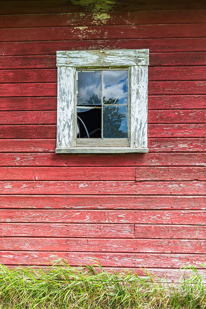 Latah-Washington State-USA-Window on the wall of an old red barn art print by Emily Wilson for $57.95 CAD