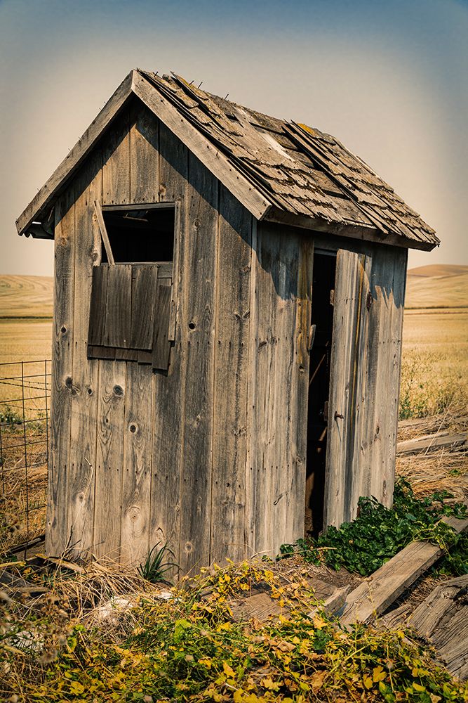 USA- Washington State- Whitman County- Palouse. Bauer Road. Outhouse. art print by Emily Wilson for $57.95 CAD