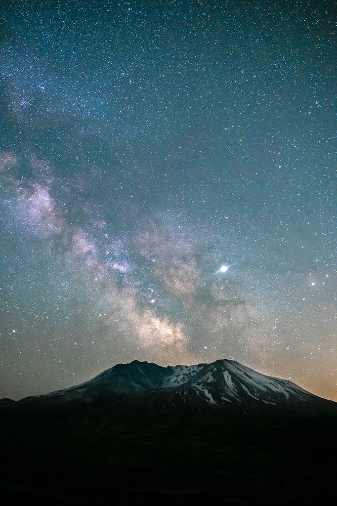The Milky Way rising above Mt St Helens-an active stratovolcano in Washington State-USA art print by Greg Probst for $57.95 CAD