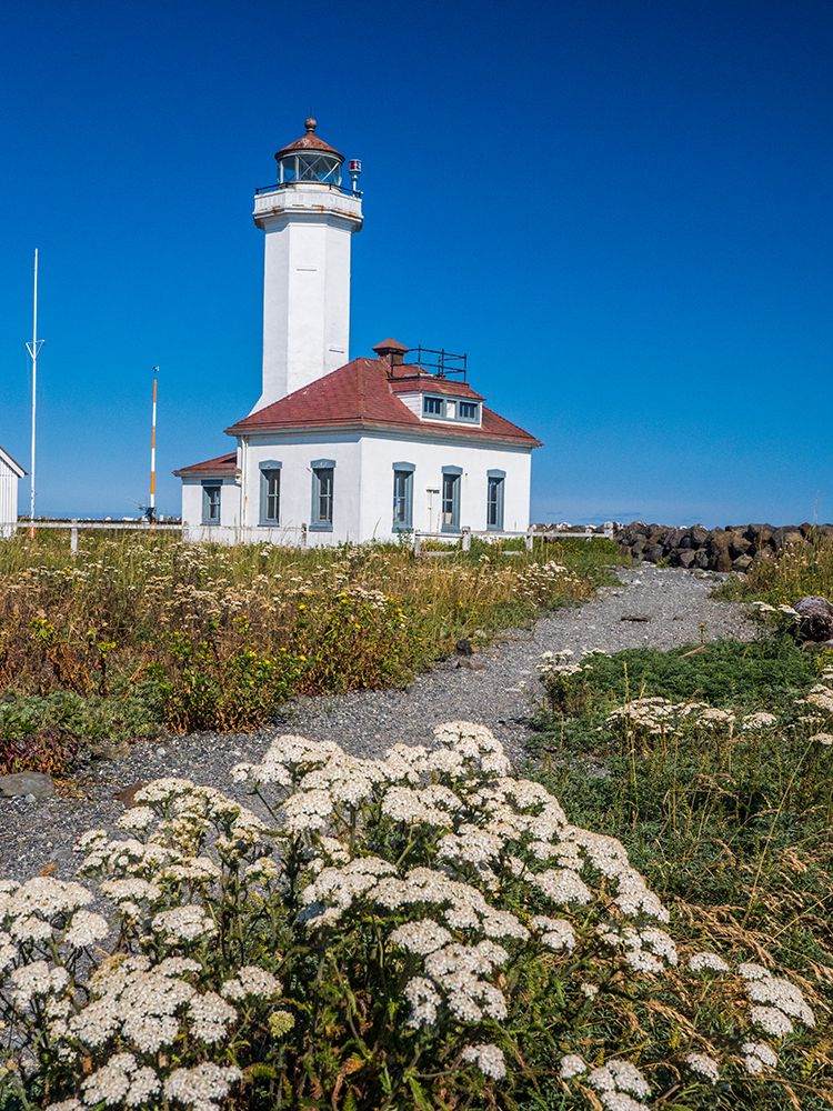 The Point Wilson Light in Fort Worden State Park near Port Townsend-Washington State art print by Julie Eggers for $57.95 CAD