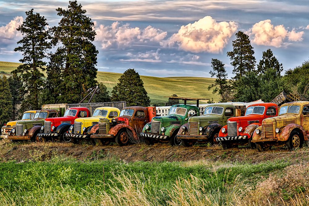 USA, Colfax, Washington State. Vintage trucks. art print by Joe Restuccia III for $57.95 CAD