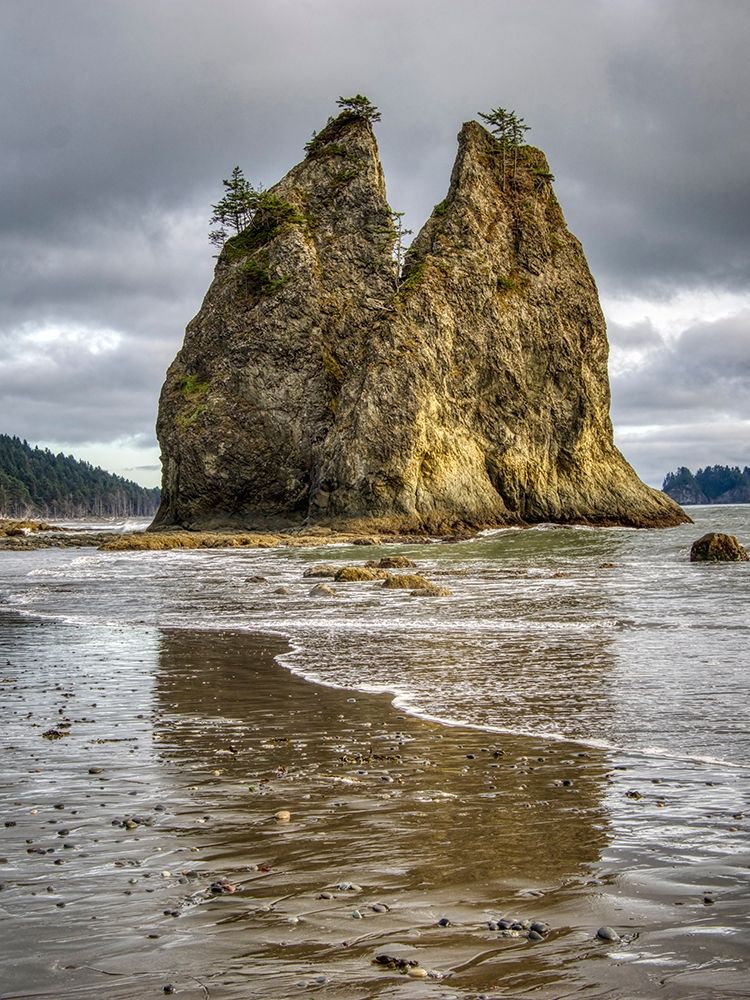 WA-Olympic National Park-Rialto Beach-Seastack and stormy sky art print by Jamie and Judy Wild for $57.95 CAD