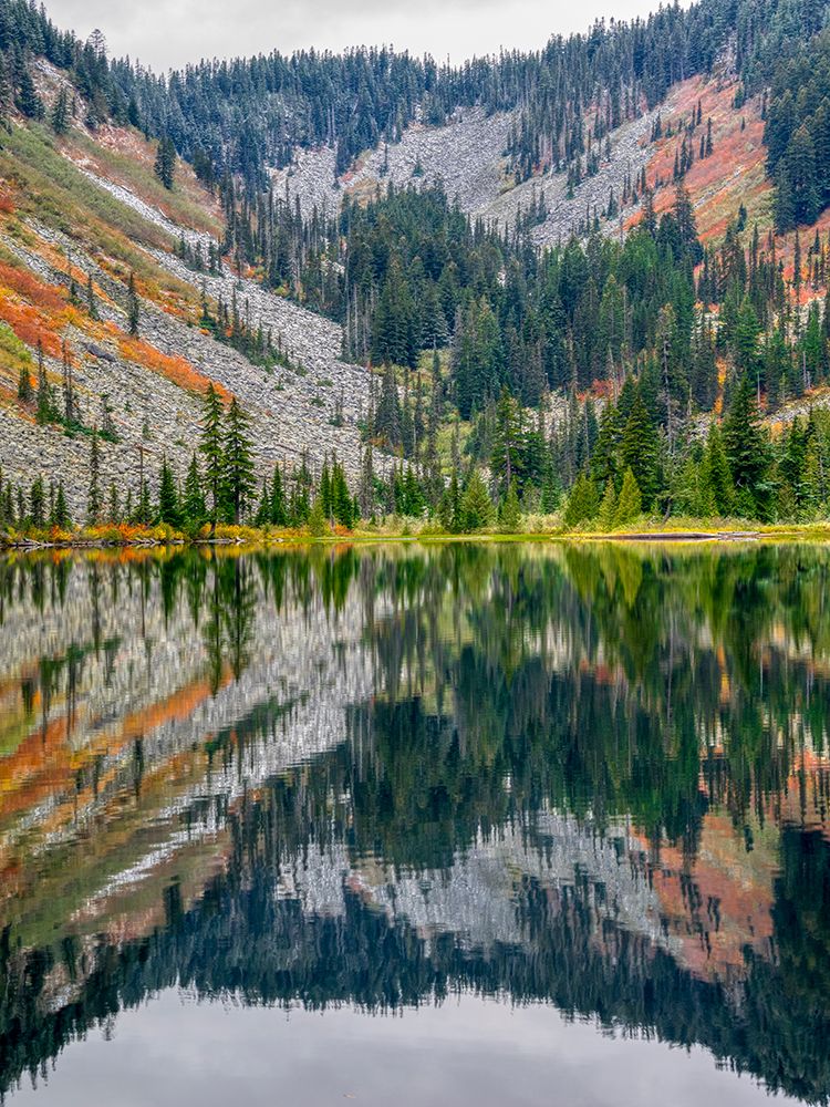 USA-Washington State Central Cascades-Talapus Lake and autumn color on hillsides art print by Jamie and Judy Wild for $57.95 CAD