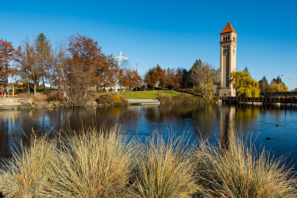 The Great Northern Clock Tower, Waterfront Park, Spokane, Washington State, USA. art print by Rob Casey for $57.95 CAD