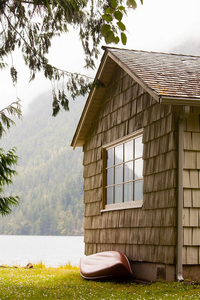 Roosevelt Cabins, Lake Crescent Lodge, Olympic National Park, Port Angeles, Washington State, USA. art print by Rob Casey for $57.95 CAD