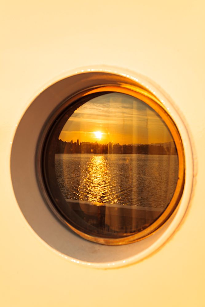 Porthole window view of Bainbridge Island, Washington State, USA art print by Rob Casey for $57.95 CAD