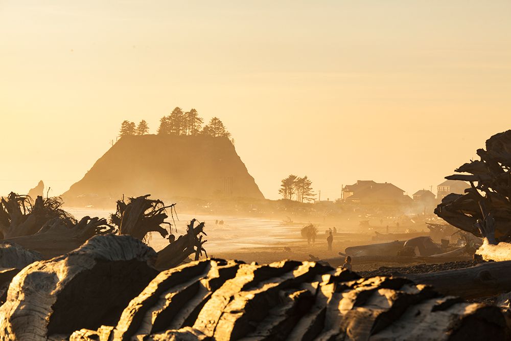 Sunset on First Beach and James Island, Quileute Reservation, La Push, Washington State, USA art print by Rob Casey for $57.95 CAD