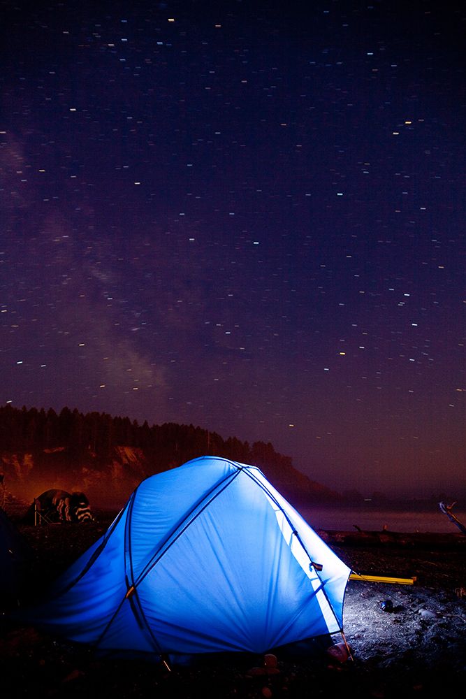 Camping on First Beach and James Island, Quileute Reservation, La Push, Washington State, USA art print by Rob Casey for $57.95 CAD