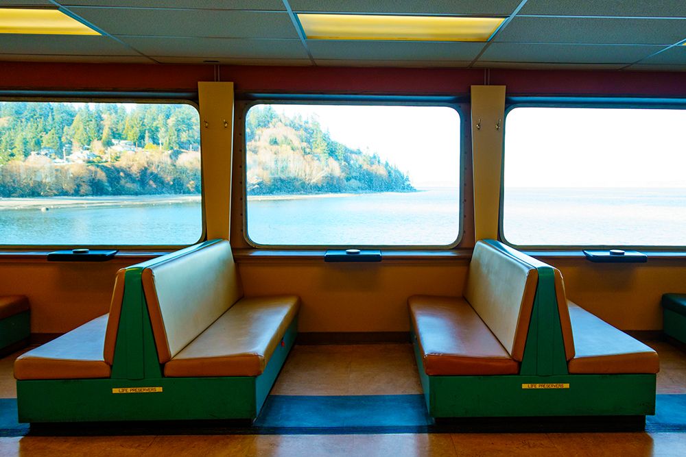 Kingston to Edmonds Spokane ferry on Puget Sound, Washington State, USA art print by Rob Casey for $57.95 CAD