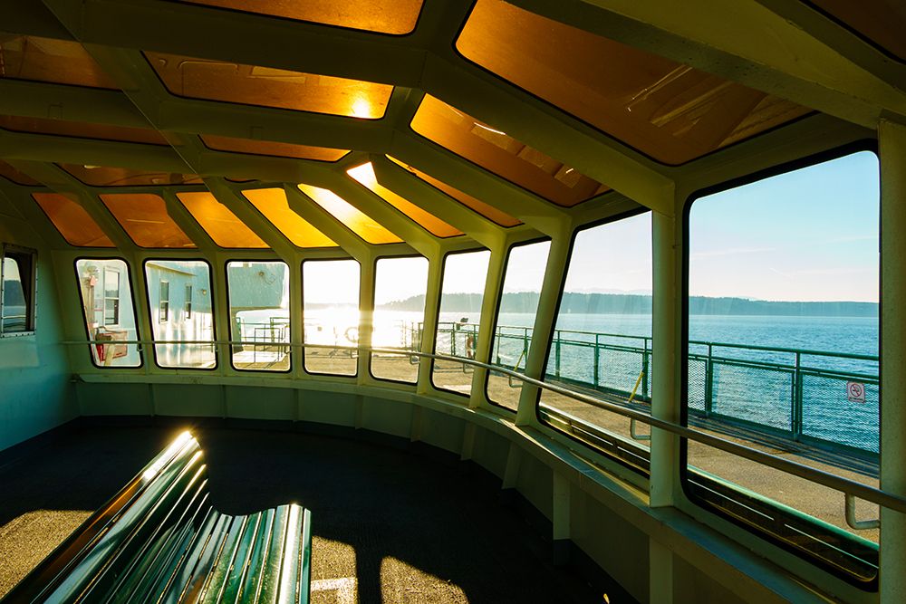 Kingston to Edmonds Spokane ferry on Puget Sound, Washington State, USA art print by Rob Casey for $57.95 CAD