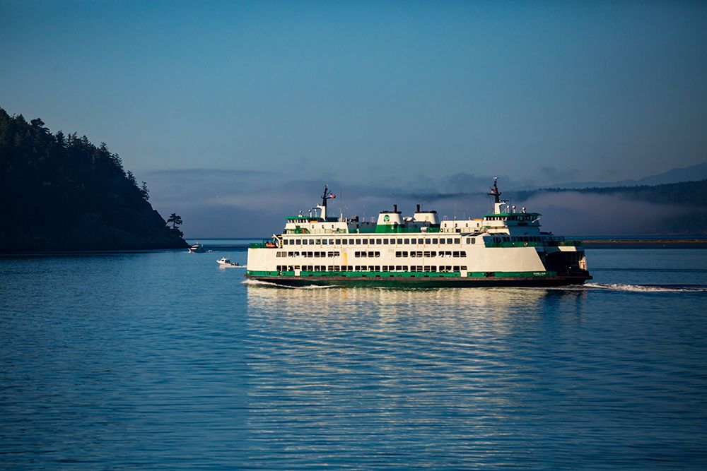 Washington State Ferry off Lopez Island, San Juan Islands, Washington State, USA. art print by Rob Casey for $57.95 CAD