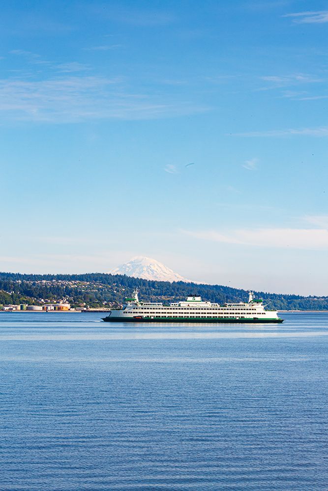 Seattle to Bainbridge ferry on Puget Sound, Washington State, USA. art print by Rob Casey for $57.95 CAD