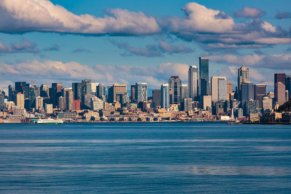 Seattle skyline from Puget Sound, Washington State, USA. art print by Rob Casey for $57.95 CAD