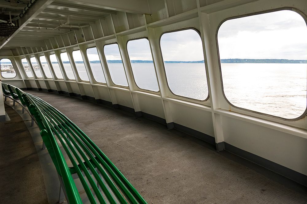 Row of windows on Washington State Ferry, Seattle, Washington State, USA. art print by Rob Casey for $57.95 CAD