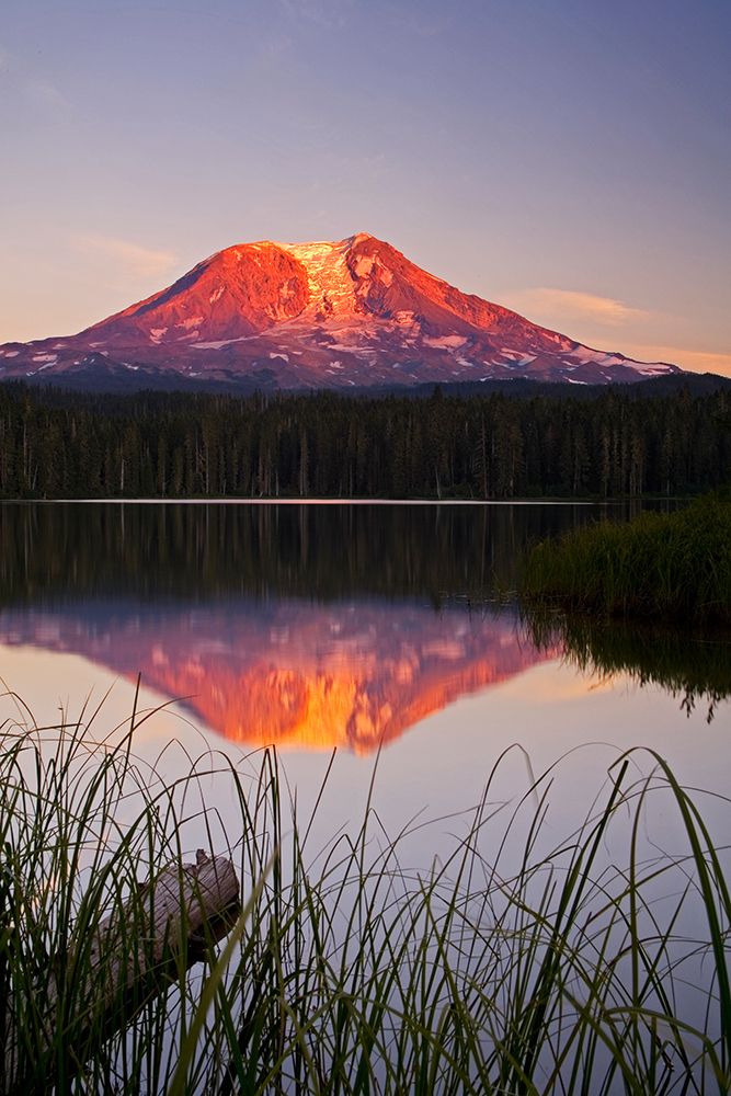 USA-Washington State-Sunset on Mt-Adams reflecting in Lake Takhlakh art print by Terry Eggers for $57.95 CAD
