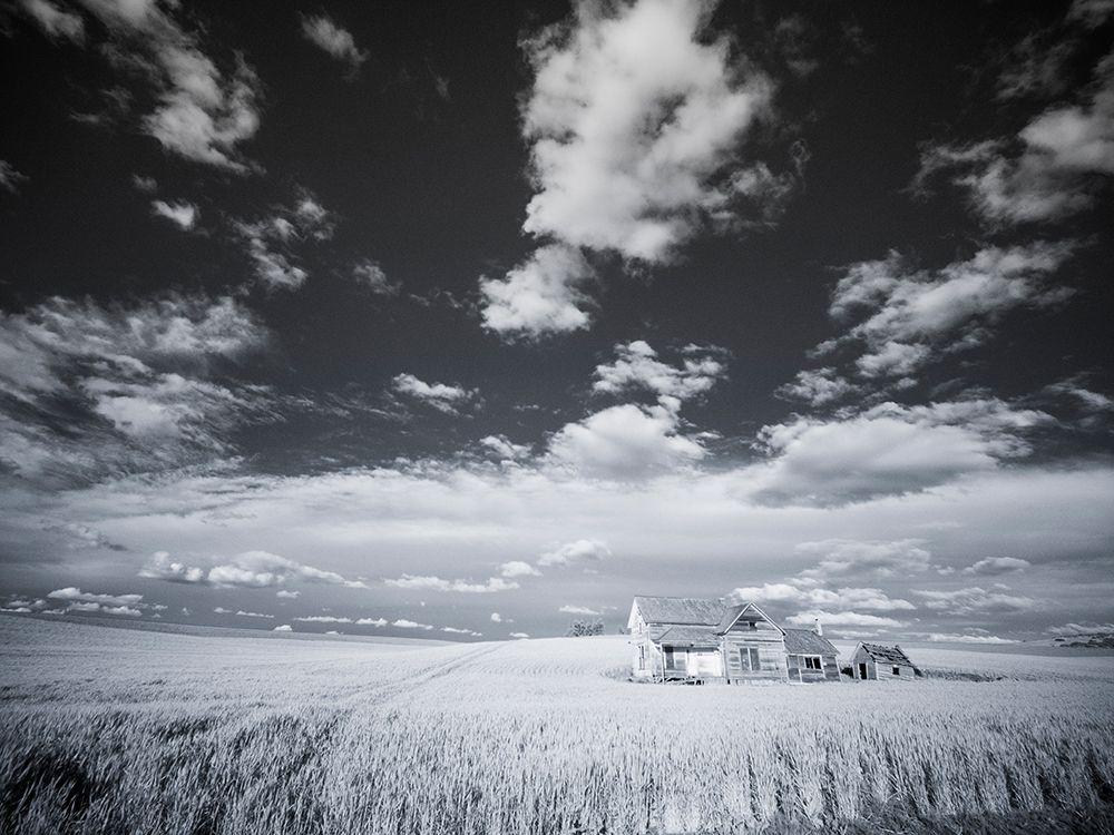USA-Washington State-Palouse Infrared of old homestead with special clouds art print by Terry Eggers for $57.95 CAD