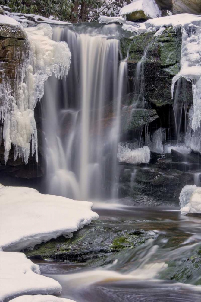 West Virginia, Blackwater Falls Frozen waterfall art print by Jay OBrien for $57.95 CAD