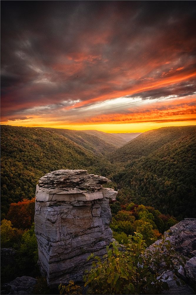USA-West Virginia-Blackwater Falls State Park Sunset on mountain overlook art print by Jaynes Gallery for $57.95 CAD