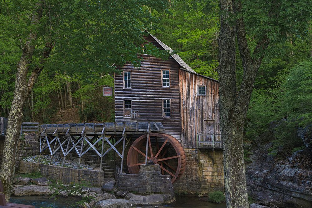 USA, West Virginia, Babcock State Park. Landscape with Glade Creek Grist Mill. art print by Jaynes Gallery for $57.95 CAD