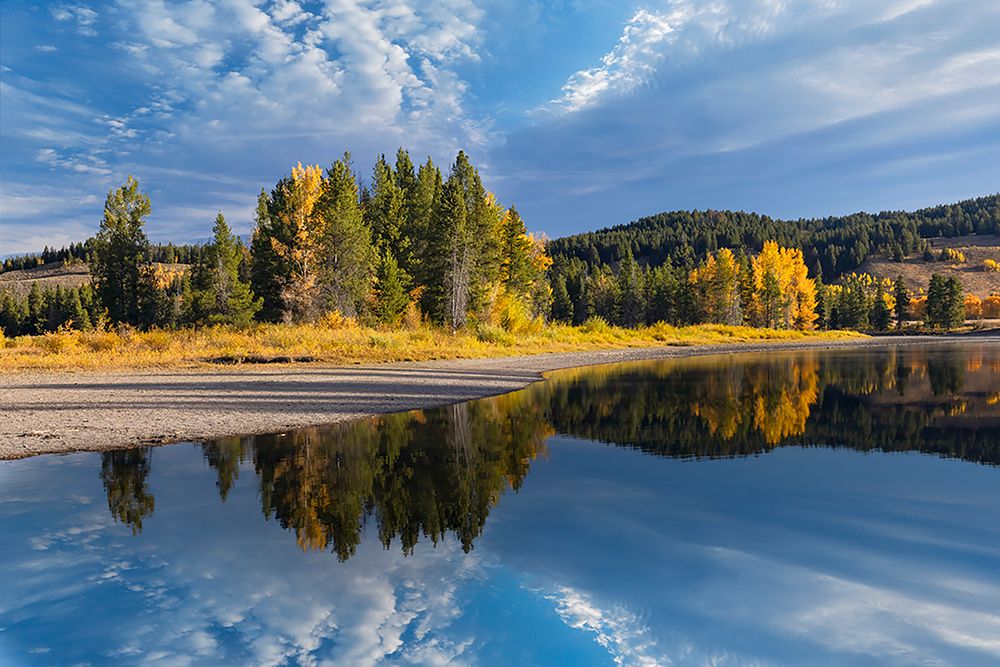 Tranquil autumn scene along Snake River-Grand Teton National Park-Wyoming art print by Adam Jones for $57.95 CAD