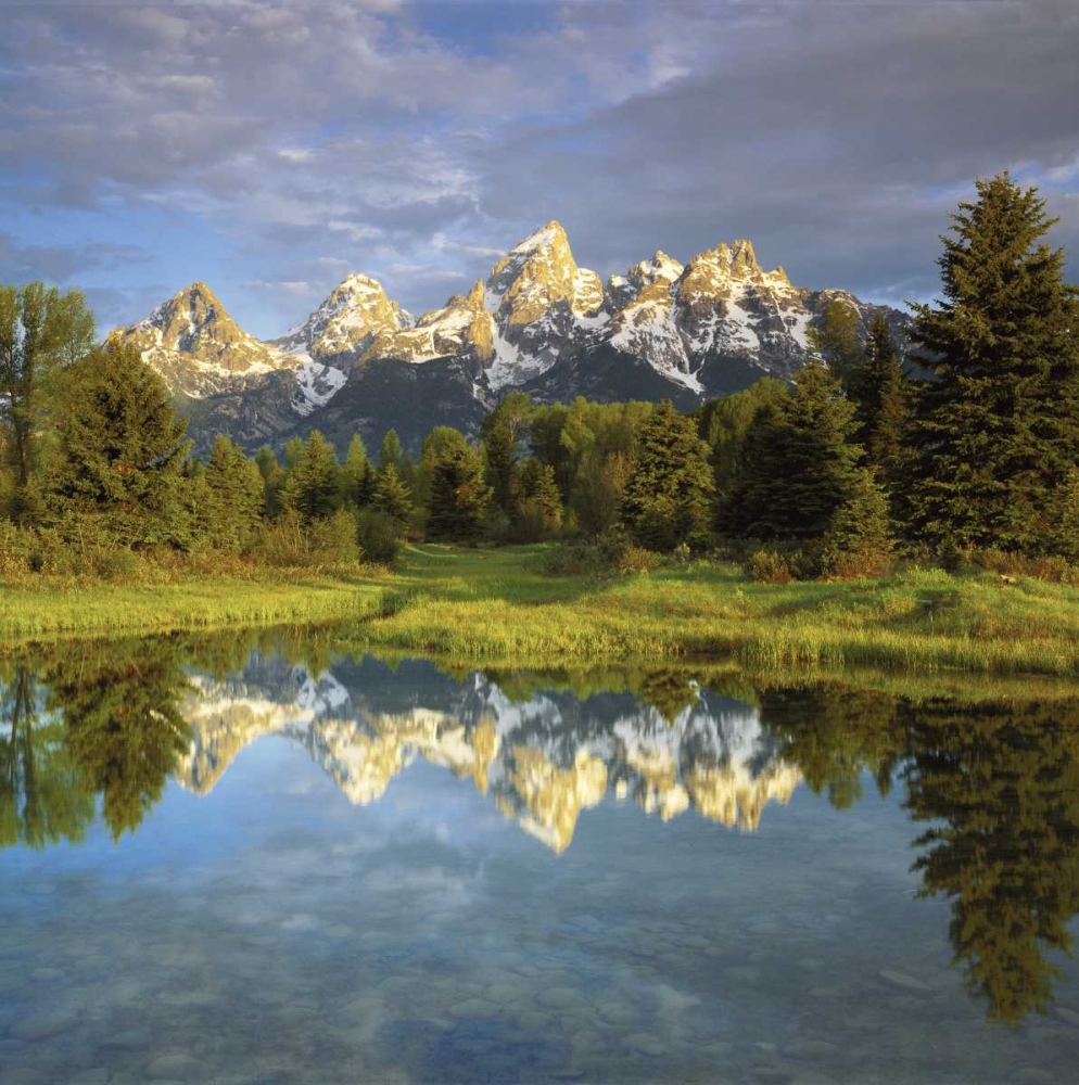 WY, Grand Tetons reflecting in the Snake River art print by Christopher Talbot Frank for $57.95 CAD