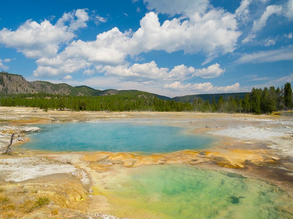 Wyoming- Yellowstone National Park. Black Opal Spring- Upper Geyser Basin art print by Jamie and Judy Wild for $57.95 CAD