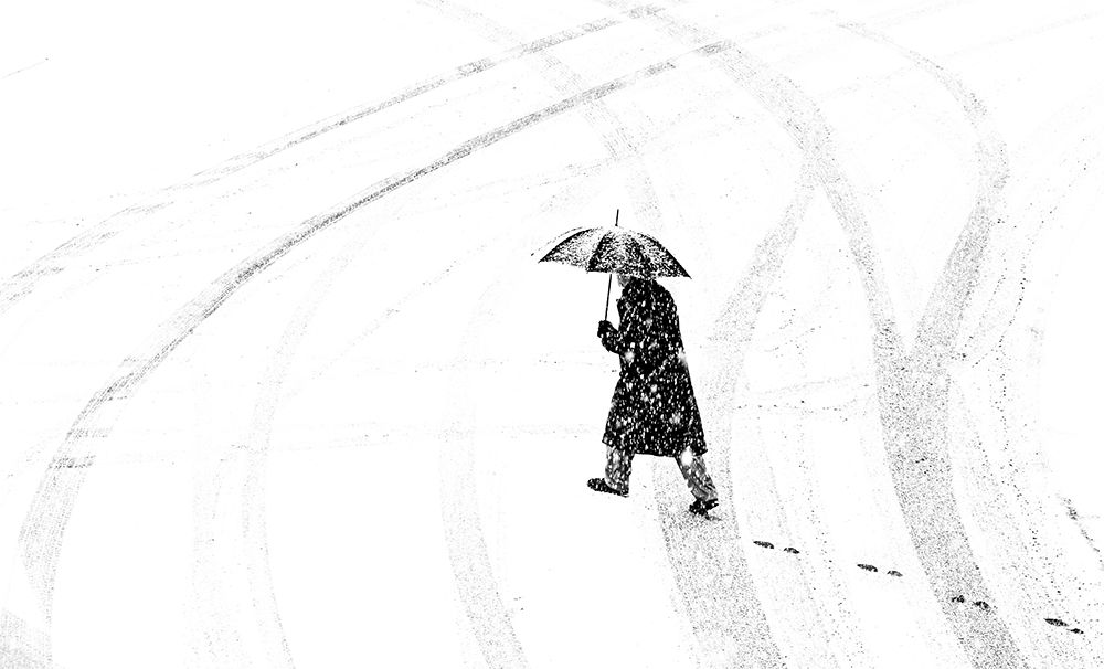 Mann Mit Schirm-A Man Of Umbrellaed art print by Anette Ohlendorf for $57.95 CAD