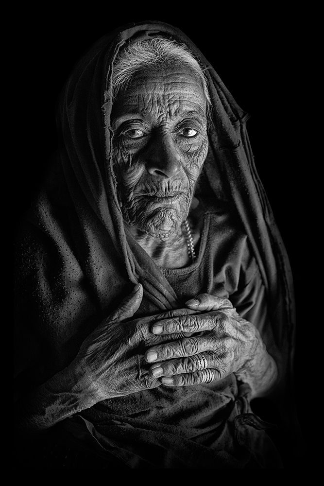 Indian Woman in dark art print by Haitham AL Farsi for $57.95 CAD