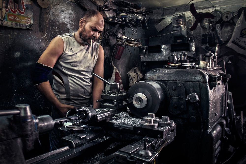 Lathe Guy.. Like a Boss ! art print by Mahmoud Fayed for $57.95 CAD