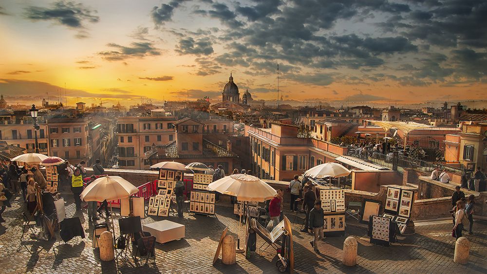 Skyline di Roma art print by Nicodemo Quaglia for $57.95 CAD