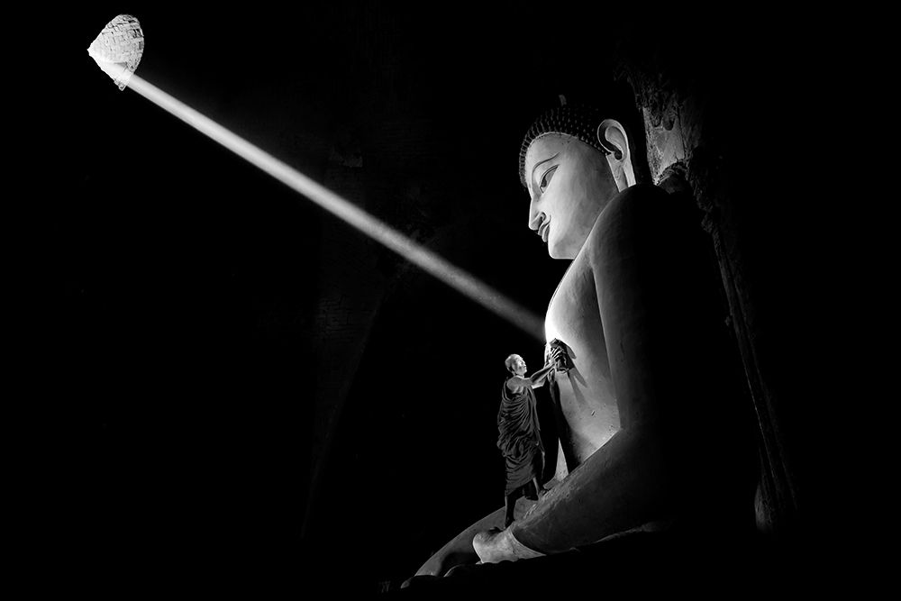 Cleaning The Buddha art print by Gunarto Song for $57.95 CAD